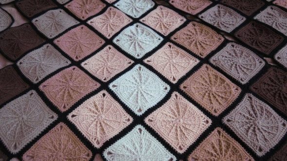 Crocheted square cover