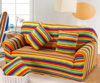 Bright Striped Sofa