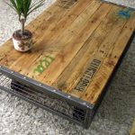 Coffee table made from scrap materials