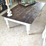 Coffee table with carved legs