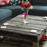 Coffee table in the living room of the pallet