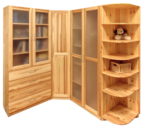 خزانة ملابس مصنوعة من الخشب الطبيعي
