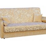 Sofa z tapicerką z tkaniny i wewnętrzną szufladą