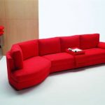 Röd modulär soffa