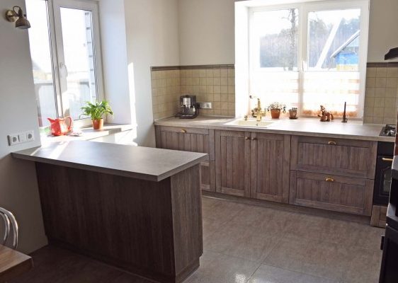 Larch wood kitchen