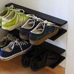 Mini shelf para sa sapatos sa pasilyo