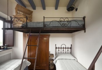 One-and-a-half bed with forged elements