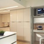 Workplace in the kitchen, built-in wardrobe