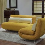 Folding sofa and armchair of sand color