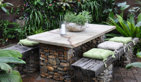 Stone garden furniture