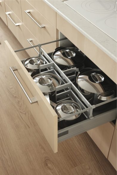 Convenient and functional pot drawer