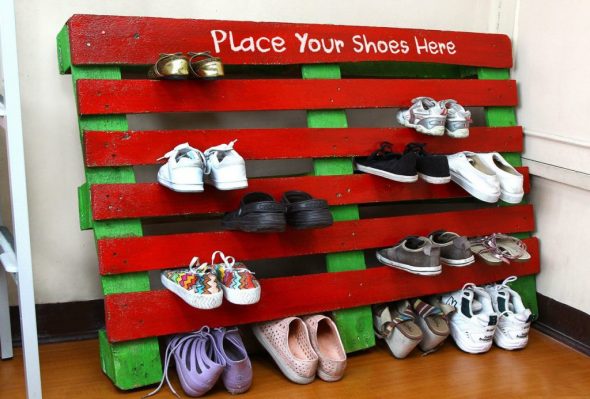 Bright shelf for shoes