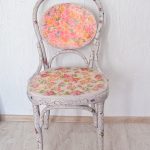 Decoupage flower paradise for an old chair