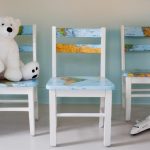 Decoupage chairs in different design styles