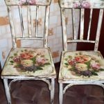 Decoupage chairs in Provence style