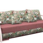 Sofa bed with jacquard fabric