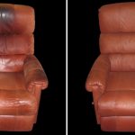 Brown popravljen stolica nakon popravka