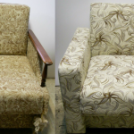 Bella e comoda sedia pieghevole dopo il restauro