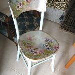 Beautiful floral pattern for decoupage chair decoration