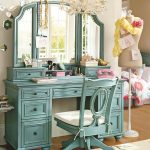 Beautiful dressing table in turquoise color