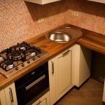 Walnut wood kitchen worktop