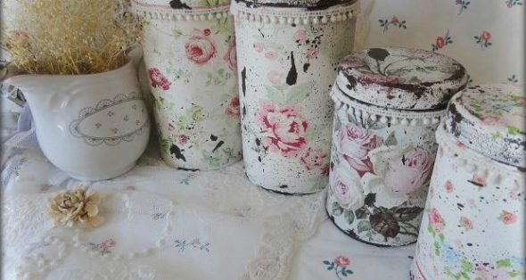 Decoupage Kitchen Jars
