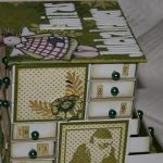 Square chest of drawers with number boxes