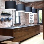 Unusual wooden kitchen furniture for the loft