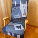 Updated jeans armchair with your own hands