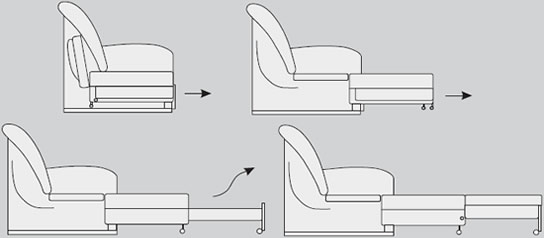 Unfolding sofa