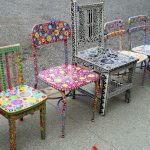 A variety of patterns in the decoupage technique