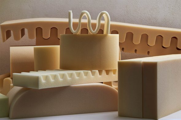 Different types of foam rubber