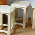 Homemade wooden stools
