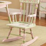 Chic rocking chair for a girl using decoupage technique