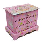 Pink casket chest of drawers