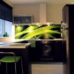 Modern solution for the kitchen without wall cabinets
