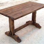 Wooden table for giving