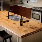 Worktop for kitchen island from solid wood