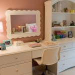 Dressing table with side tables and racks in one design