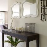 Dressing table stone table with mirrors of different sizes