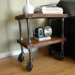Nightstand console on wheels
