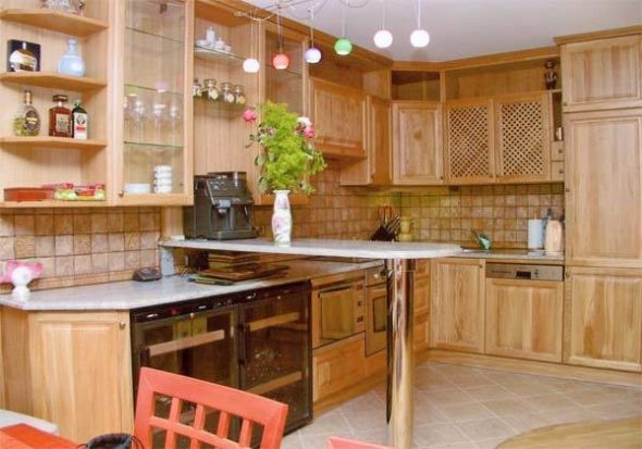 Kitchen from furniture board