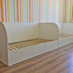 Children's bed for two children from a chipboard