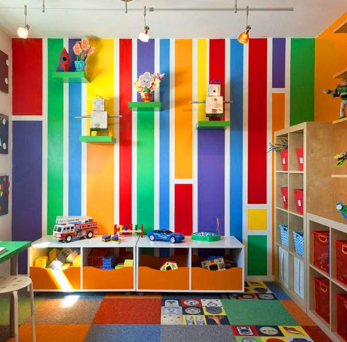 Ljusa färger för barnrummet