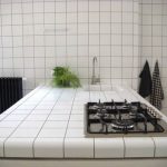 Perfect white countertop kitchen tiles