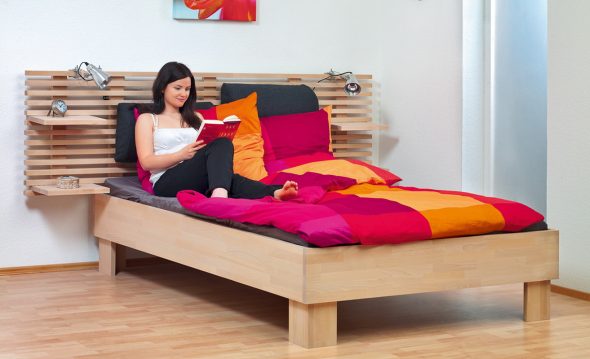Beautiful and comfortable wooden bed
