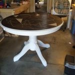 Beautiful updated round table with a new table top