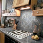Gray tile for renovation kitchen countertops