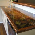 This is how the surface of the countertop looks like, after epoxy pouring