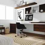 Contrasting furniture set - shelf and desk